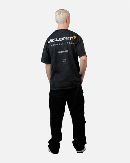 Culture Kings X Mclaren Lando Norris 'Vegas Grand Prix 2024' Helmet T-Shirt Black Acidwash