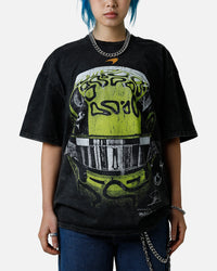 Culture Kings X Mclaren Lando Norris 'Vegas Grand Prix 2024' Helmet T-Shirt Black Acidwash