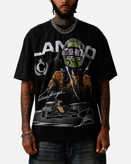 Culture Kings X Mclaren Lando Norris 'Vegas Grand Prix 2024' Signature T-Shirt Black Acidwash
