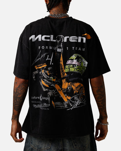 Culture Kings X Mclaren Lando Norris 'Vegas Grand Prix 2024' Signature T-Shirt Black Acidwash