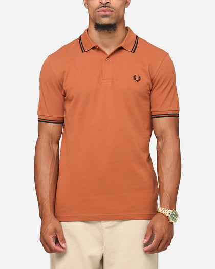 Fred Perry Twin Tipped Polo Shirt Orange/Black