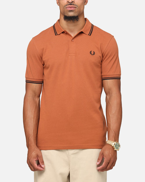 Fred Perry Twin Tipped Polo Shirt Orange/Black