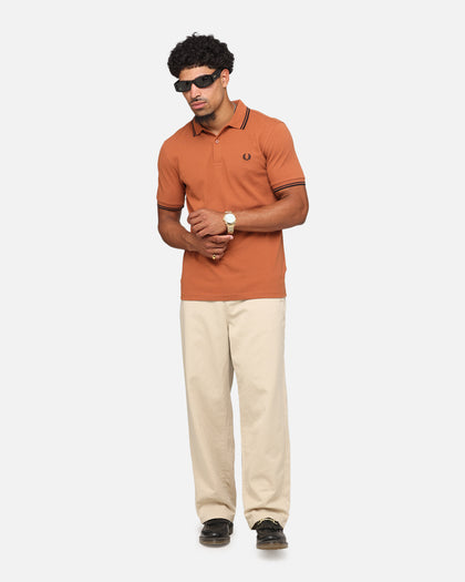 Fred Perry Twin Tipped Polo Shirt Orange/Black