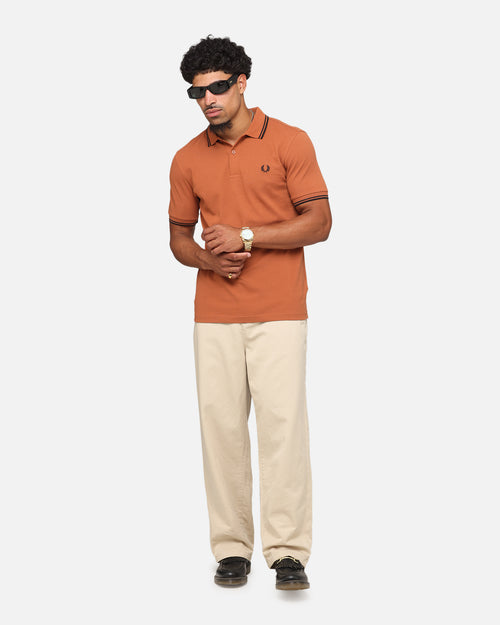 Fred Perry Twin Tipped Polo Shirt Orange/Black