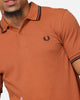 Fred Perry Twin Tipped Polo Shirt Orange/Black