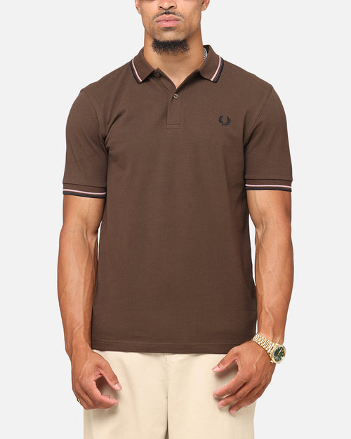 Fred Perry Twin Tipped Polo Shirt Brown