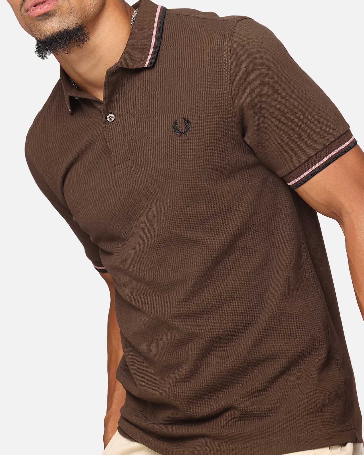 Fred Perry Twin Tipped Polo Shirt Brown | Culture Kings