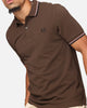 Fred Perry Twin Tipped Polo Shirt Brown