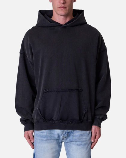 MNML Raw Stitch Hoodie Black