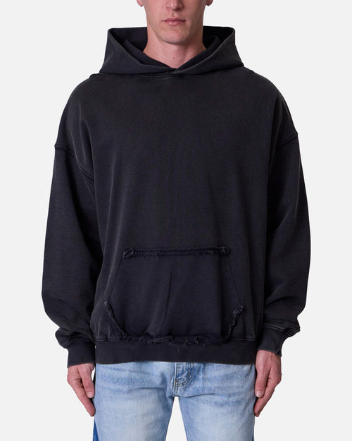 MNML Raw Stitch Hoodie Black