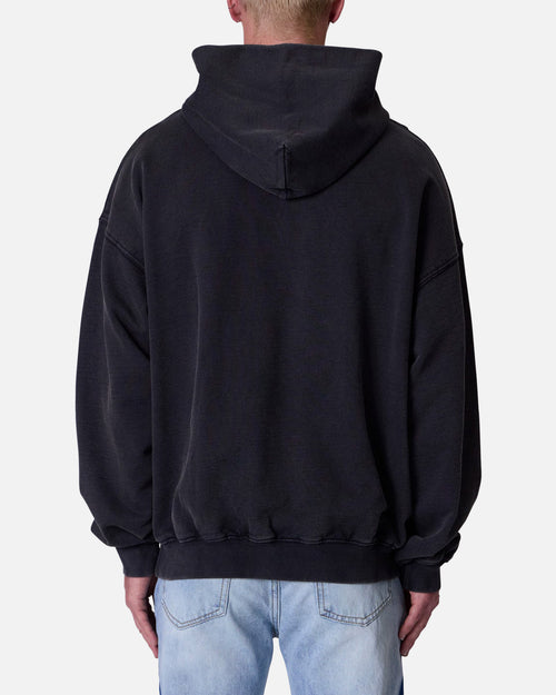 MNML Raw Stitch Hoodie Black