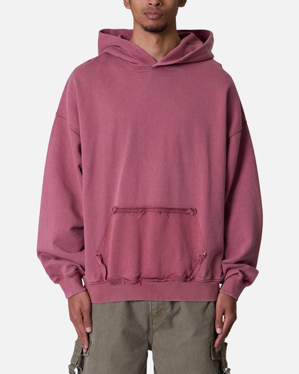 MNML Raw Stitch Hoodie Purple