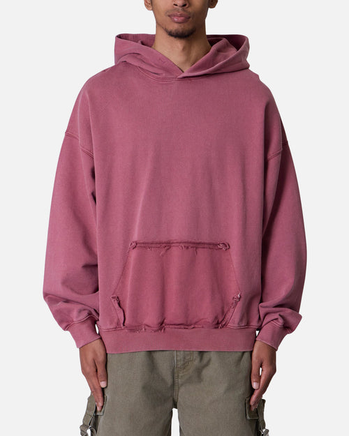 MNML Raw Stitch Hoodie Purple