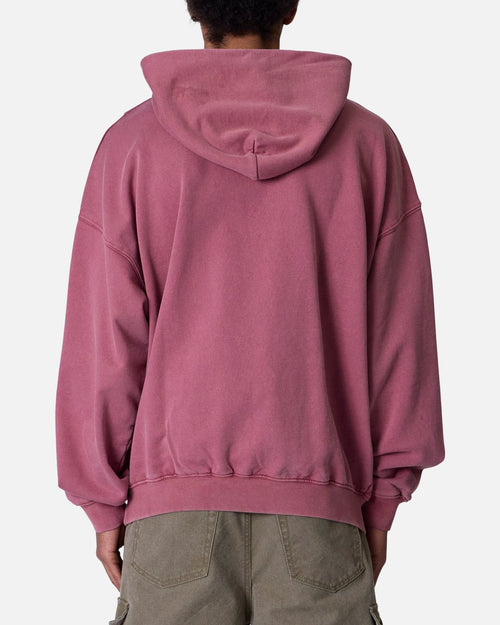 MNML Raw Stitch Hoodie Purple