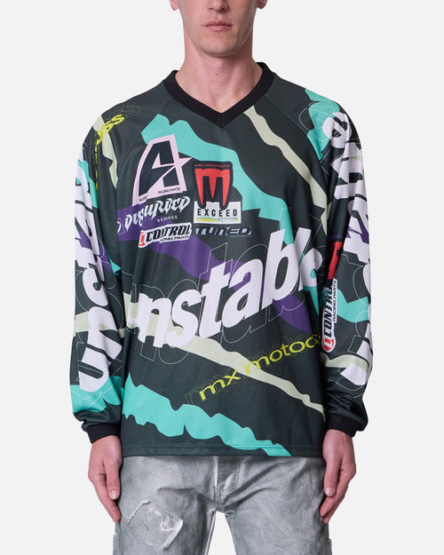 MNML Unstable Moto Long Sleeve T-Shirt Mint/Multi
