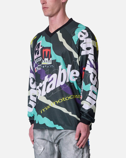 MNML Unstable Moto Long Sleeve T-Shirt Mint/Multi