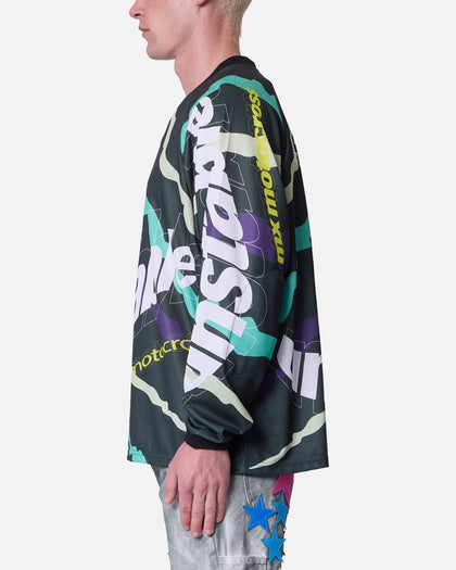 MNML Unstable Moto Long Sleeve T-Shirt Mint/Multi