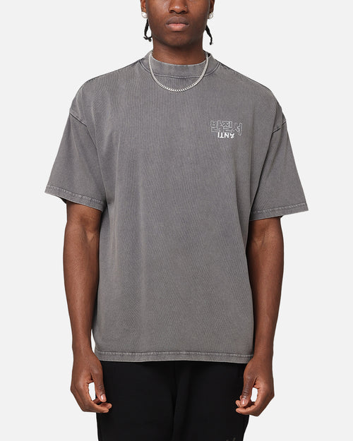 The Anti Order Agma Mock Neck T-Shirt Washed Charcoal
