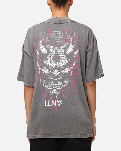 The Anti Order Agma Mock Neck T-Shirt Washed Charcoal