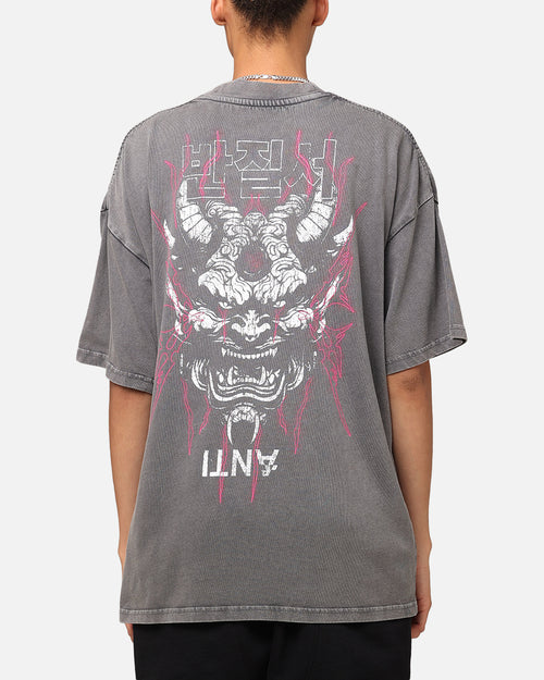 The Anti Order Agma Mock Neck T-Shirt Washed Charcoal