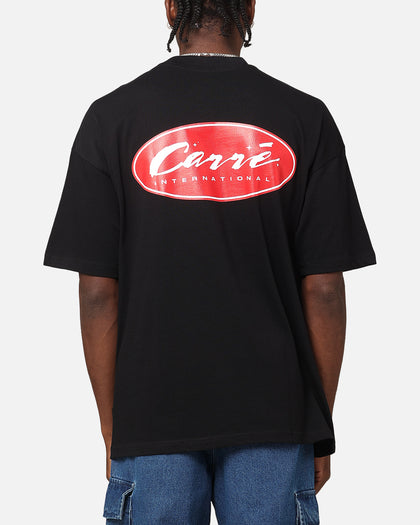 Carre Script Sport Mock Neck T-Shirt Black