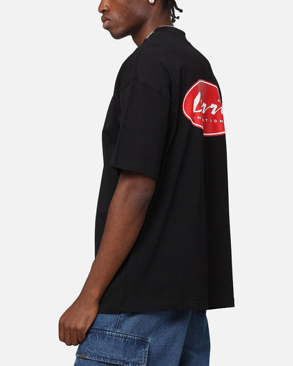 Carre Script Sport Mock Neck T-Shirt Black