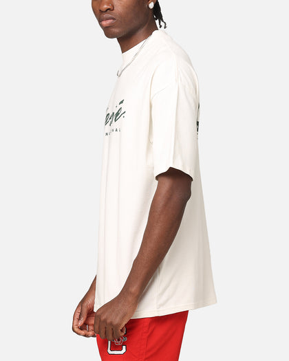 Carre Script Sport Mock Neck T-Shirt Off White