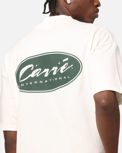 Carre Script Sport Mock Neck T-Shirt Off White