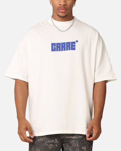Carre Star Block Mock Neck T-Shirt Off White