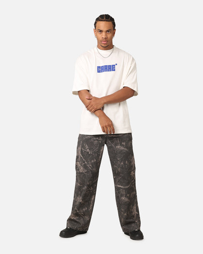 Carre Star Block Mock Neck T-Shirt Off White