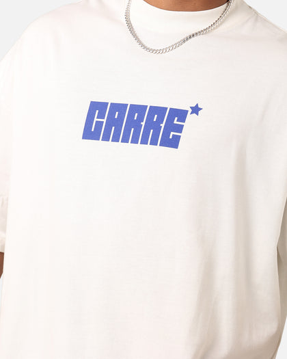 Carre Star Block Mock Neck T-Shirt Off White