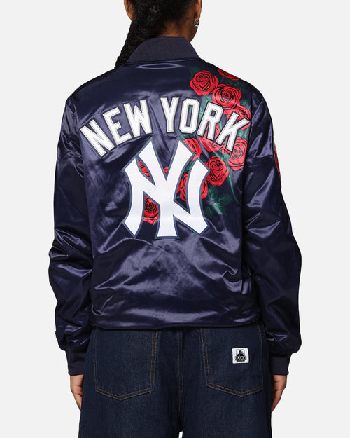 Pro Standard New York Yankees Roses Satin Jacket Navy