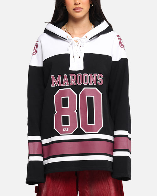 Queensland Rugby League Queensland Maroons Panel Hoodie Black