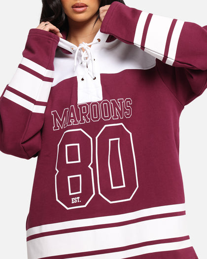 Queensland Rugby League Queensland Maroons Panel Hoodie Maroon