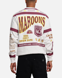 Queensland Rugby League Queensland Maroons Team Crewneck Silver Marle