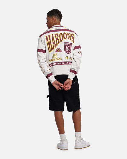 Queensland Rugby League Queensland Maroons Team Crewneck Silver Marle