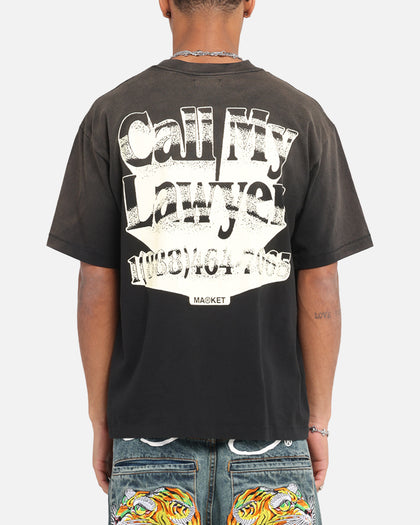 Market Call My Lawyer 3D T-Shirt Faded Black