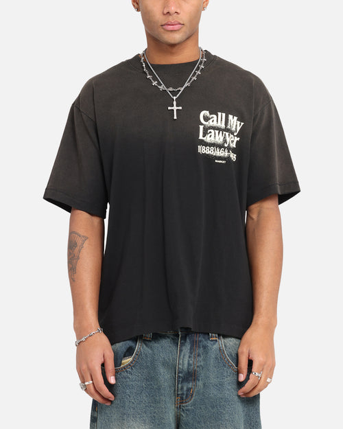 Market Call My Lawyer 3D T-Shirt Faded Black