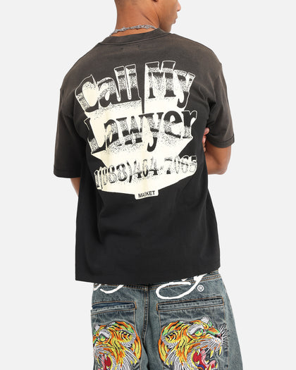 Market Call My Lawyer 3D T-Shirt Faded Black