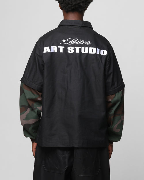 Loiter Art Studio Work Shirt Black/Camo