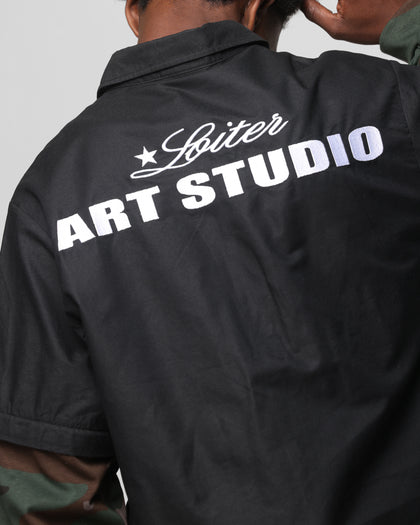 Loiter Art Studio Work Shirt Black/Camo