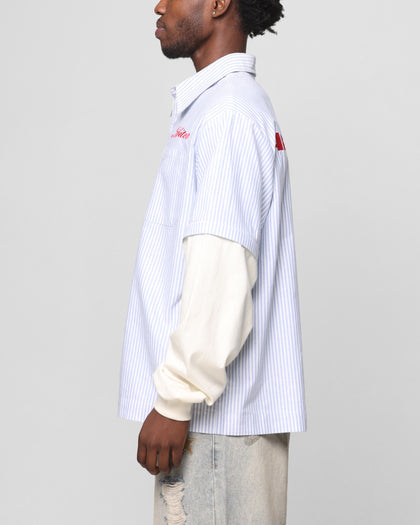 Loiter Art Studio Work Shirt Blue Stripe