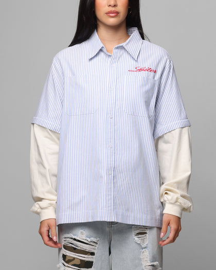 Loiter Art Studio Work Shirt Blue Stripe