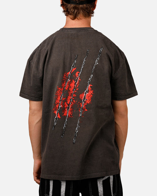 73Studio X A Nightmare on Elm Street 'Horror Classics' Claw Heavyweight T-Shirt Black Wash