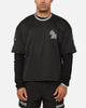 Saint Morta Gothic Mesh Layered Long Sleeve Jersey Black