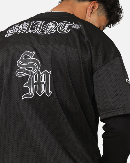 Saint Morta Gothic Mesh Layered Long Sleeve Jersey Black