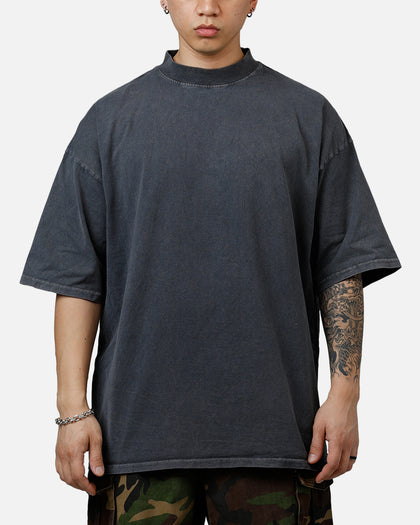 Culture Kings Everyday Mock Neck T-Shirt Washed Charcoal