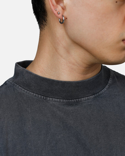 Culture Kings Everyday Mock Neck T-Shirt Washed Charcoal