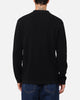 XXIII Zyair Knit Rib Long Sleeve Button Up Shirt Black