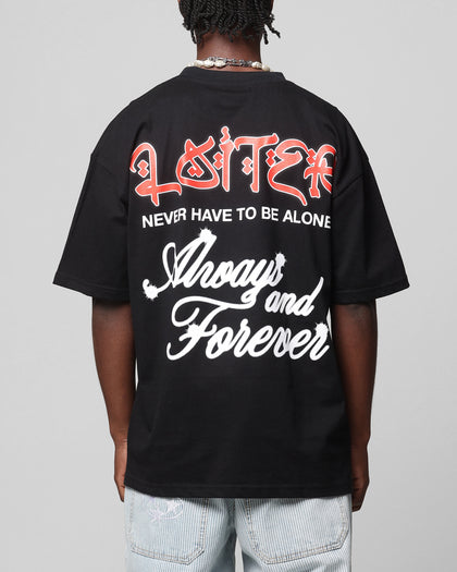 Loiter Always And Forever T-Shirt Black